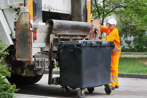 Professional waste clearance services at work