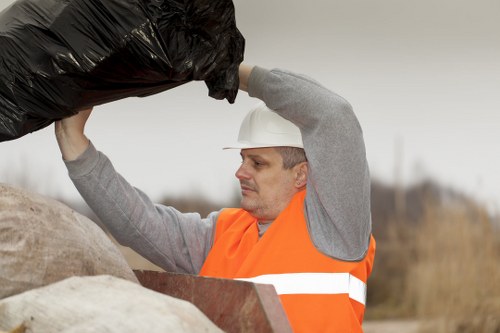 Commercial waste being processed in East Ham